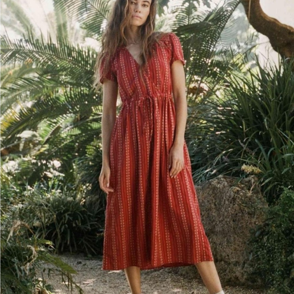 Christy Dawn Red Midi Dress